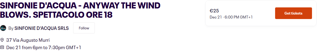 SPETTACOLO ORE 18.00