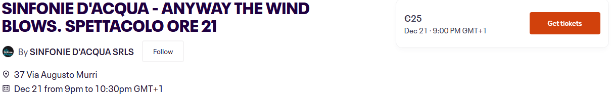 SPETTACOLO ORE 21.00